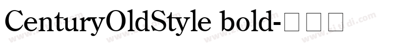 CenturyOldStyle bold字体转换